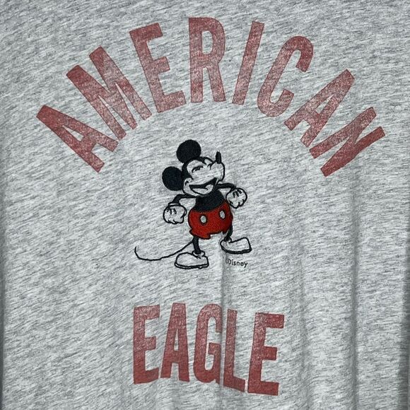 American Eagle Disney Mickey Mouse T-Shirt Embroidered Unisex Size Medium - Picture 2 of 10